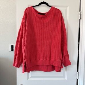 American Eagle Outfitters Vibrant Red Knit Top